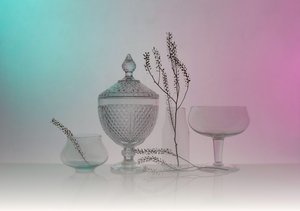 Elegant Glassware Still Life by Margareth Perfoncio
