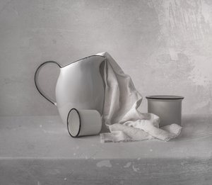 Enamel Pitcher and Mugs by Margareth Perfoncio