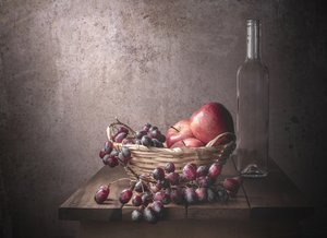 Grapes and Apples Still Life