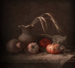 Moody Harvest Still Life by Margareth Perfoncio