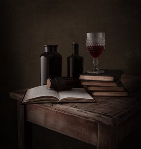 Old World Study Table by Margareth Perfoncio
