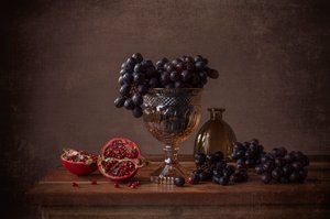 Rich Autumn Fruit Still Life by Margareth Perfoncio
