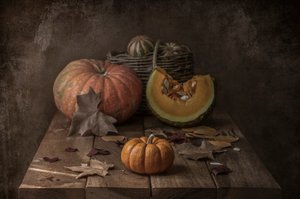 Rustic Autumn Pumpkins by Margareth Perfoncio