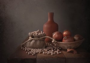 Rustic Chickpeas Still Life