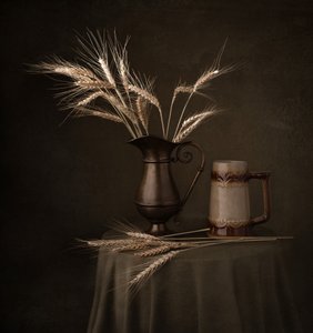 Rustic Wheat Still Life by Margareth Perfoncio