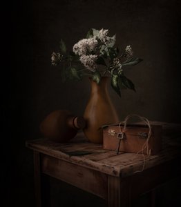 White Flowers Rustic Key by Margareth Perfoncio