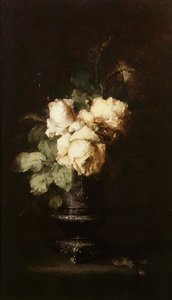 White Roses by Margaretha Roosenboom