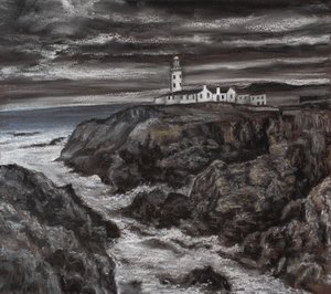 Storm on the rocks by Margo Starkey
