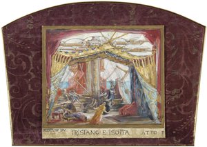 Stage design for the opera Tristan and Isolde by Marià Fortuny