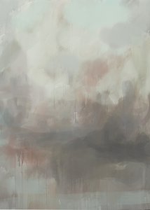 Ethereal Neutral Abstract by Maria Borglund
