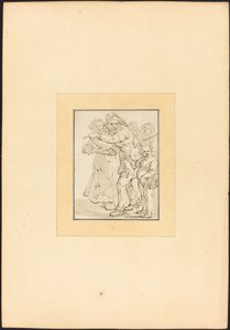 Old Man Pointing to the Left by Maria Catharina Prestel after Adriaen Pietersz van de Venne
