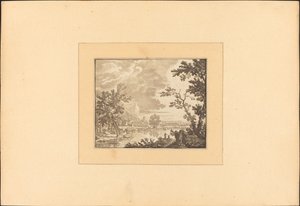 Landscape with River and Town by Maria Catharina Prestel after Jan van Huysum