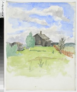 Landscape Study with Cottage by Maria Wiik