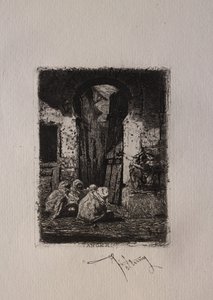 Tangier, Seated Arabs by Mariano Fortuny y Carbó