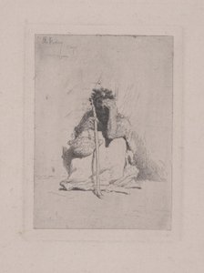 Untitled - Crouching Figure with Cane by Mariano José María Bernardo Fortuny y Carbó