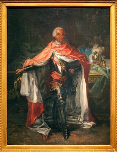 Portrait of Charles III of Spain (1716-1788) - Painting by Mariano Salvador Maella (1739-1819), Oil on Canvas, Sketch, Spanish Art