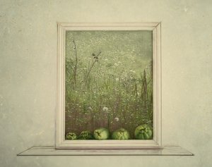 Green Meadow Still Life by Marie-anne Stas