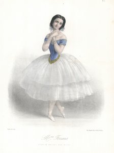 Italian ballet dancer Amalia Ferraris in the Ballet des Elfes at the Paris Opera, c1860 by Marie Alexandre (after) Alophe