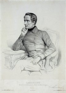 Portrait of Alphonse de Lamartine, 1790-1869 by Marie Alexandre Menut Alophe