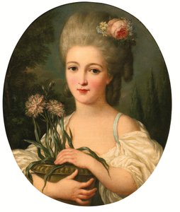Portrait of a Girl Holding a Flower Pot