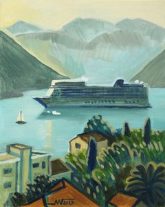 Coastal Cruise Ship View by Marina Gorkaeva