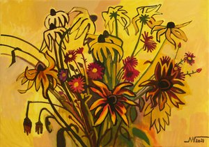 Golden Autumn Blooms