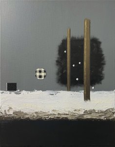 Abstract Snowy Pillars by Marina Kozyr