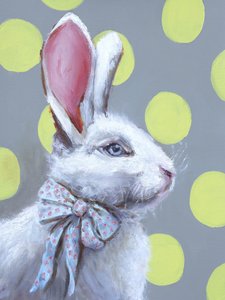 Charming Polka Dot Bunny by Marina Kozyr