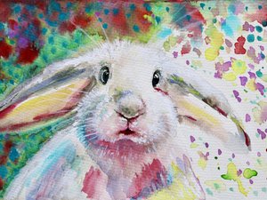 Colorful Whimsical Rabbit