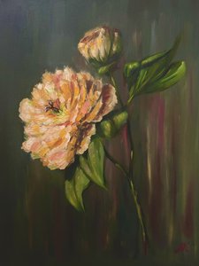 Elegant Floral Peony by Marina Kozyr