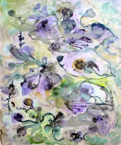 Ethereal Floral Abstract by Marina Nelson