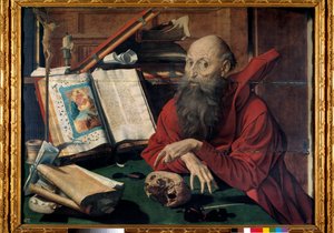 Representation of Saint Jerome in His Study by Marinus van Reymerswaele