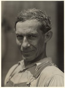 Mulatto Worker on John Henry Cotton Plantation, Talented in Crafts and Weaving, Melrose, Louisiana by Marion Post Wolcott