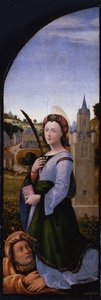 Triptych: Saint Barbara and her father Dioscurus, 1500