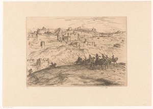 Riders on a Hill by Marius Bauer (signed by artist)