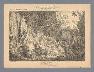 The Dutch Fleet Before Morocco. Panic in the Palace by Marius Bauer