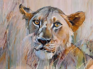 Young Lion in the Grass, 2020