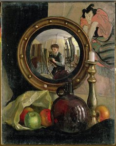 Still Life with Self Portrait by Mark Gertler