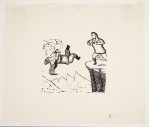 The Story of Akigssiak: Akigssiak Throws the Inland Dweller from a Mountain by Markus Lynge