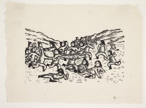 The Story of Akigssiak: The Seal Ball Game, where the grandfather is overcome