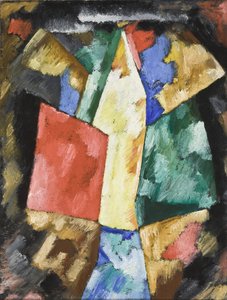 Abstraction: Blue, Yellow and Green by Marsden Hartley