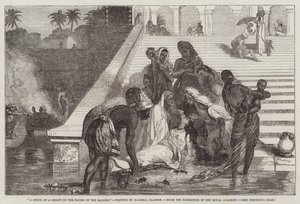 A Scene at a Ghaut on the Banks of the Ganges by Marshall Claxton