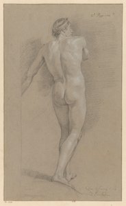 Standing Male Nude, Seen from the Back (2nd Prize 1766) by Marten Houtman