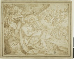 Saint Matthew with Adam and Eve and the Tree of Jesse by Marten de Vos