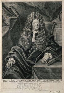 Johannes Bohn. Line Engraving by M. Bernigeroth by Martin Bernigeroth