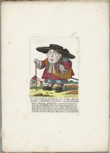The Dwarf Crispin Skarnitz, ca. 1710 by Martin Engelbrecht (attributed to)
