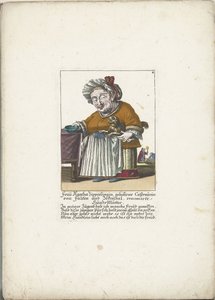 The Dwarf Frau Agatha Zipperlingin with Dog, ca. 1710 by Martin Engelbrecht (attributed to)