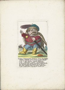 The Dwarf Holloka Tschimitschko Buttiam Uran as a Hussar, ca. 1710 by Martin Engelbrecht (attributed to)