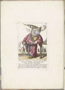 The Dwarf Piperouk as Director of a Tobacco Company, ca. 1710 by Martin Engelbrecht (attributed to)