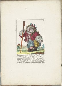 The dwarf Ploriander as a shepherd, ca. 1710 by Martin Engelbrecht (attributed to)